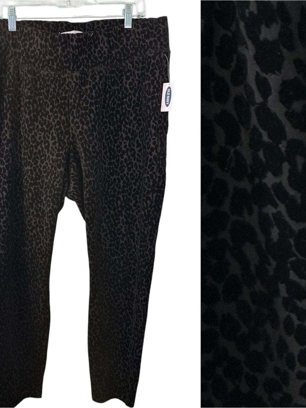 NWT Old Navy Black Leopard-Print Ankle Print Pants